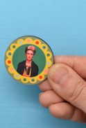 Round Frida Kahlo Pin